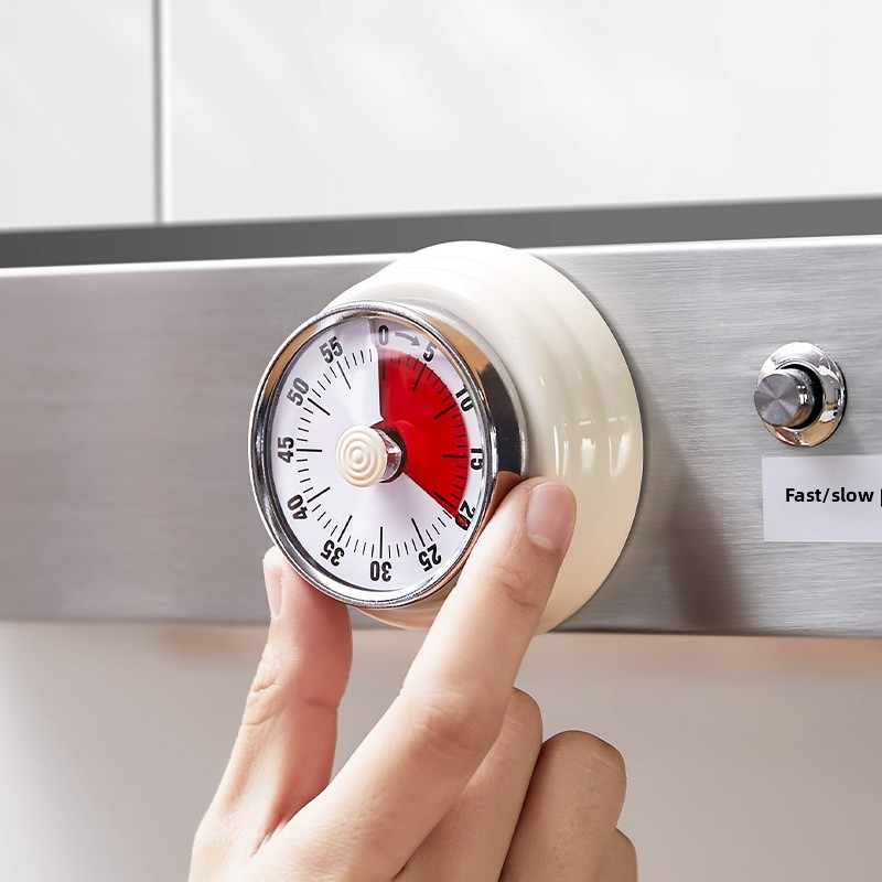 Kitchen Timer Supplier - New Round Kitchen Time Alarm Clock Metal Magnetic Visual Mechanical