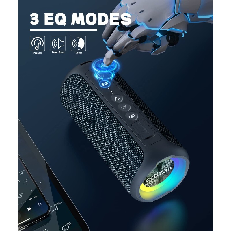 Bluetooth Speaker Manufacturer - 40W Loud Stereo Portable IPX7 Waterproof with Deep Bass/LED