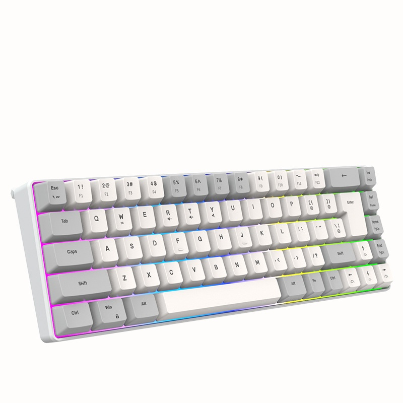Mechanical Keyboard Supplier - 68-Key Wired New Dual-Color RGB Luminous with Key Line Separation