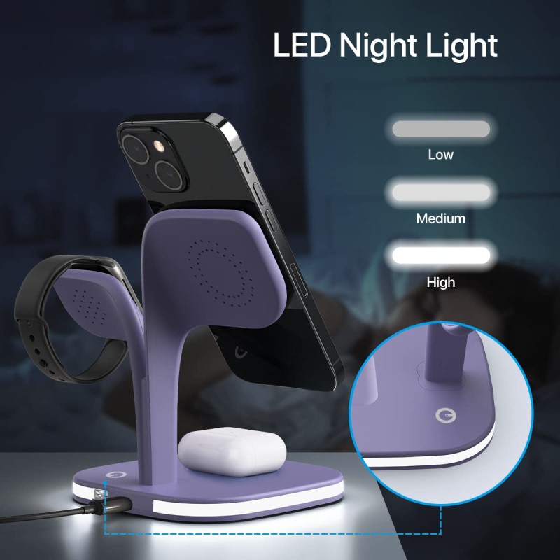 Wireless Charger Manufacturer - 2025 New Design Fast Wireless Mobile Charger Adapter 3-in-1