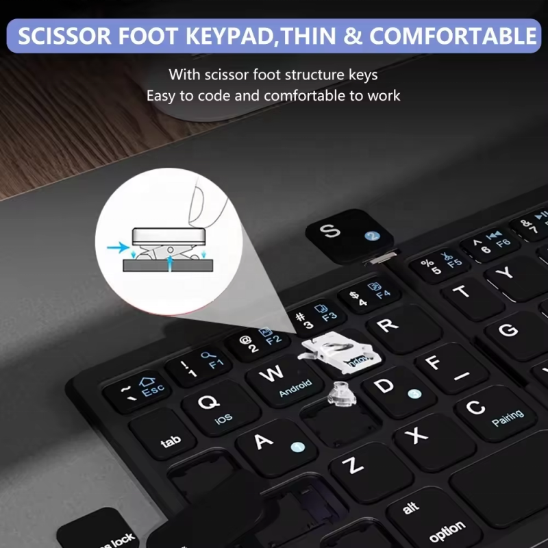Wireless Keyboard Supplier - Ultra Slim Portable with Touchpad Rechargeable Folding Design