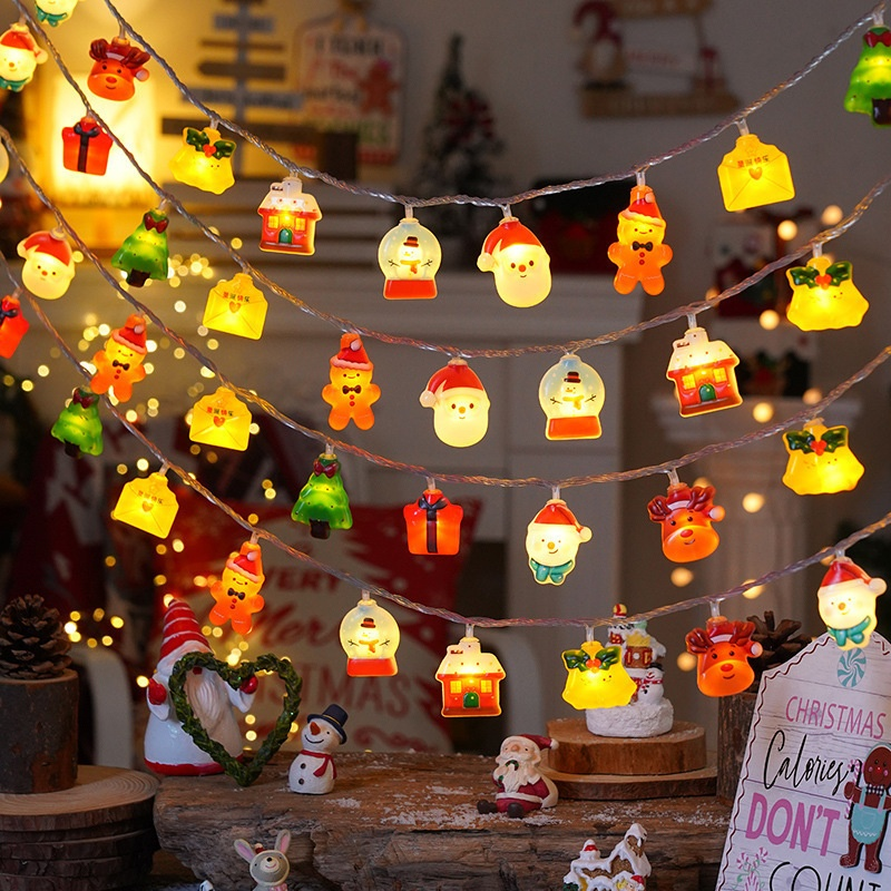 Christmas Lights Supplier - Santa Claus Snowman LED Colorful String Lights Decoration
