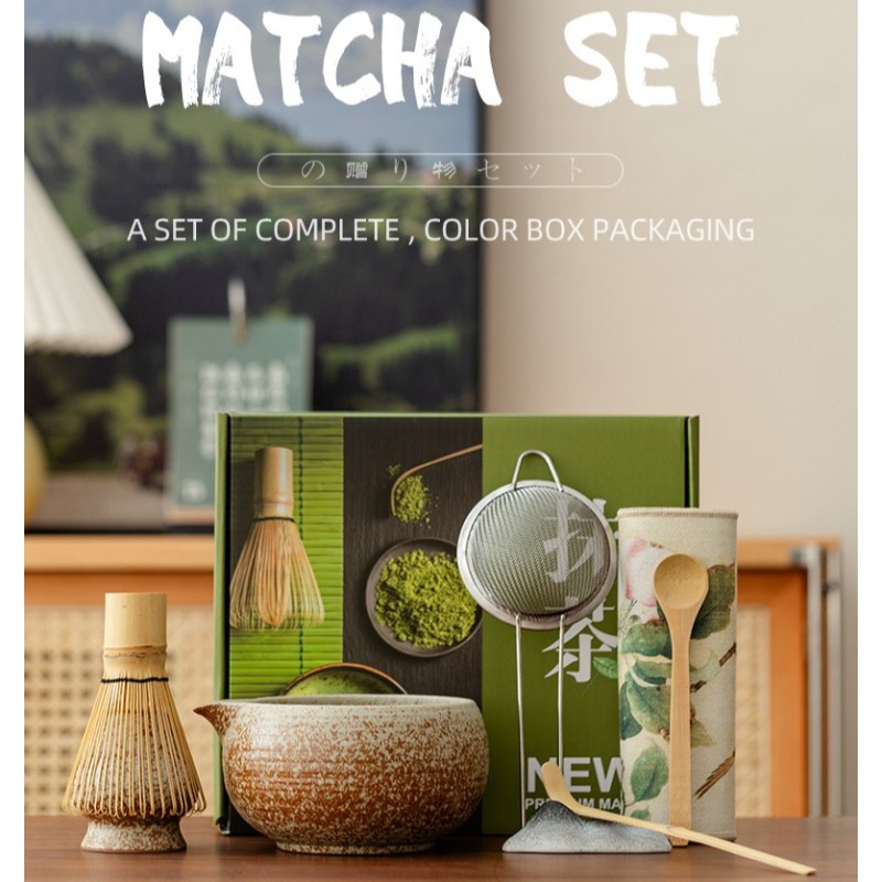 Ceramic Matcha Set Manufacturer - 8pcs Tea Wash Bamboo Brush