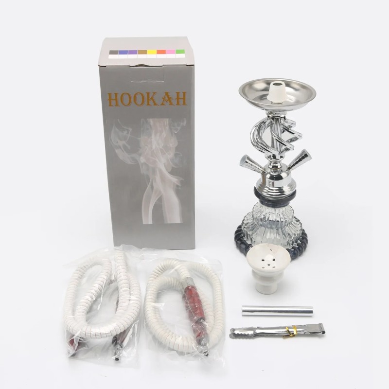 Glass Hookah Supplier - Arabian Double Hose Twist Bowl