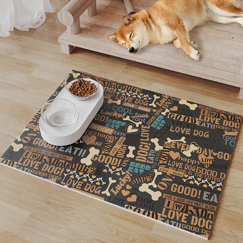 Pet Feeding Mat Factory - Waterproof Silicone Printed Leather