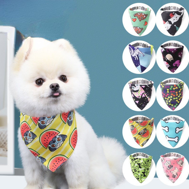 Dog Bibs Supplier - Cute Polyester Print Pattern All Seasons