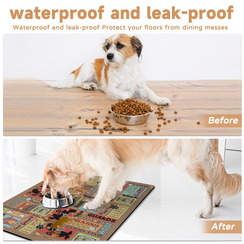Pet Feeding Mat Factory - Waterproof Silicone Printed Leather