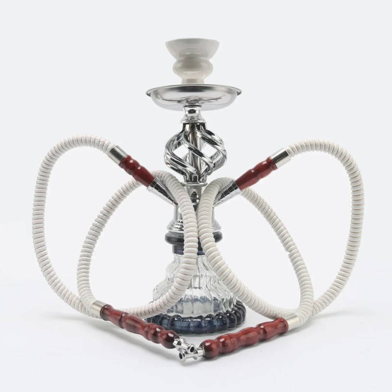 Glass Hookah Supplier - Arabian Double Hose Twist Bowl