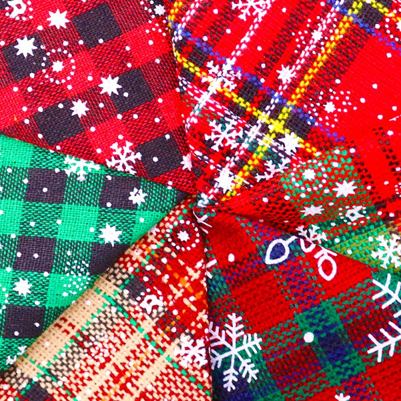 Pet Bandanas Factory - Wholesale Polyester Cotton Xmas Plaid
