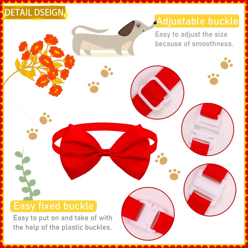 Adjustable Bow Tie Manufacturer - 18-Color Solid Small Dogs