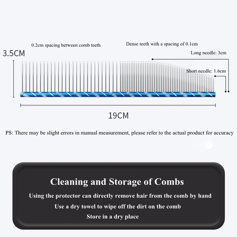 Pet Hair Comb Supplier - 19cm Aviation Aluminum Cleaning Brush