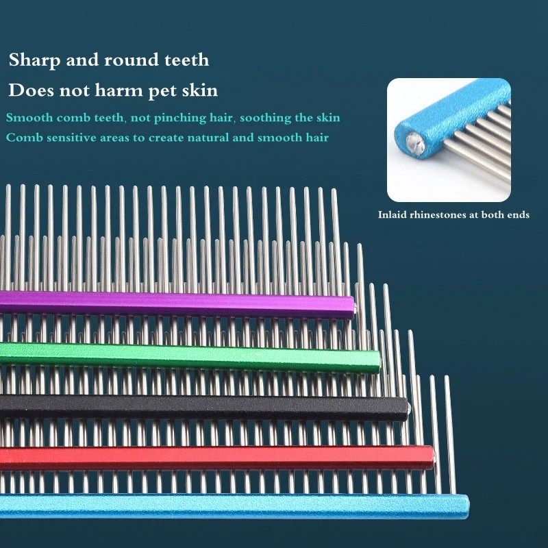 Pet Grooming Comb Supplier - 16/19cm Light Aluminum Stainless