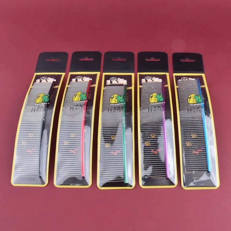 Curved Pet Comb Factory - 19cm Stainless Steel Open Knot