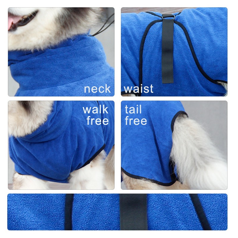 Microfiber Dog Robe Supplier - Super Absorbent Quick Drying
