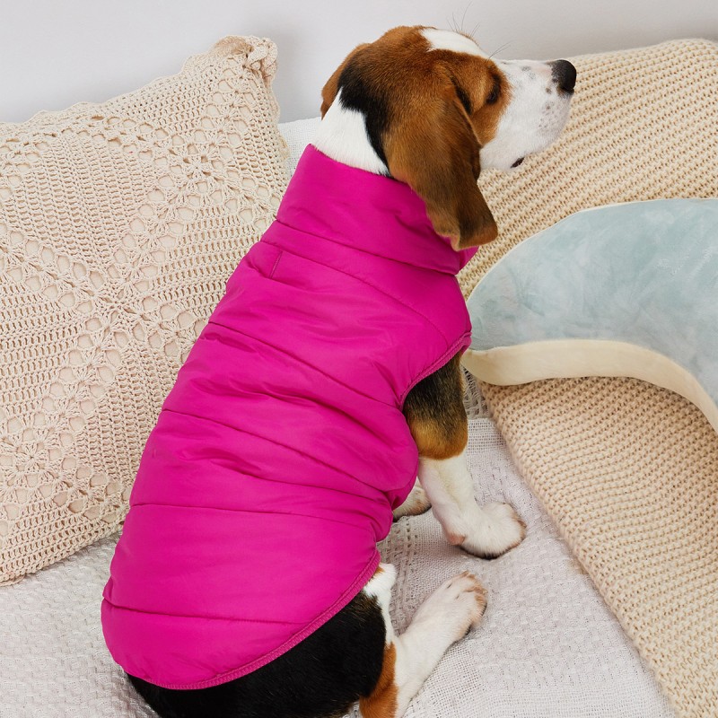 Dog Coat Manufacturer - Winter Solid Polyester Fleece Lined