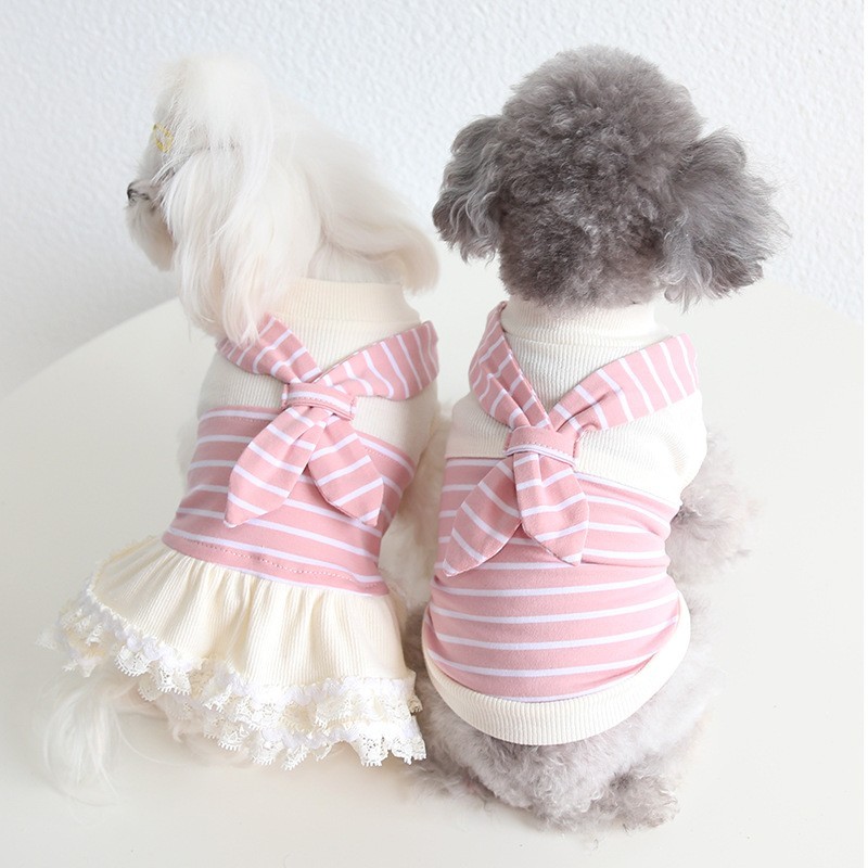 Japanese Pet Dress Supplier - One-Piece Dog Scarf Sweet Couple