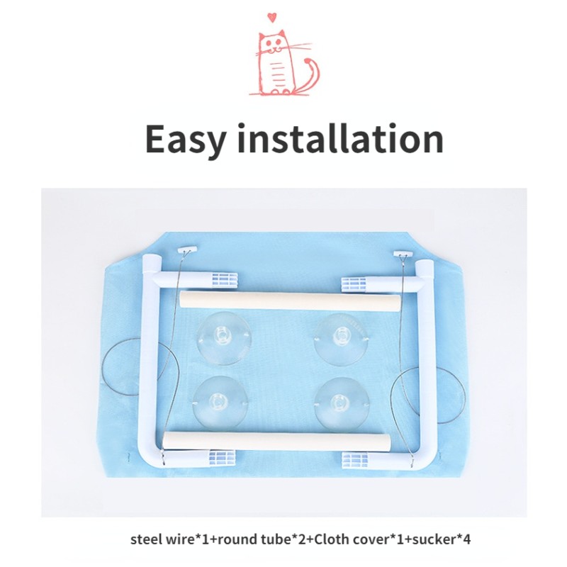 Pet Hanging Bed Supplier - Solid Pattern Sucker Window Mounted