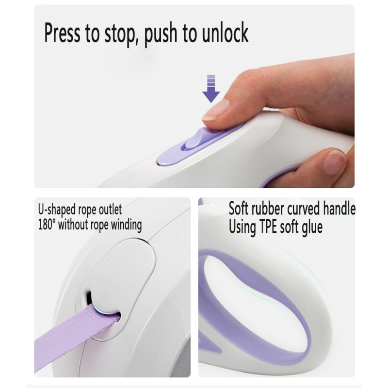 Retractable Dog Leash Manufacturer - 5M Nylon LED Reflective