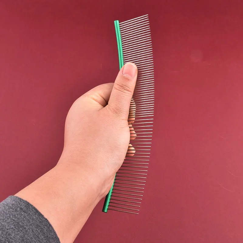 Curved Pet Comb Factory - 19cm Stainless Steel Open Knot