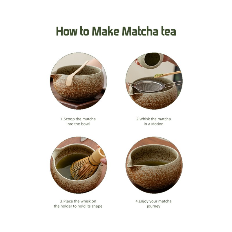 Ceramic Matcha Set Manufacturer - 8pcs Tea Wash Bamboo Brush