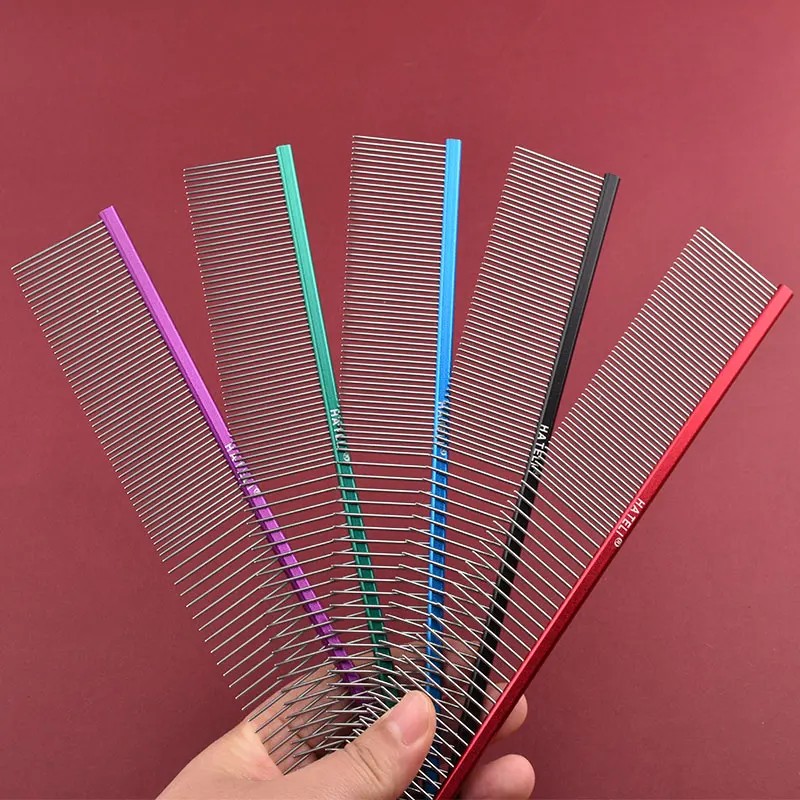 Pet Grooming Comb Supplier - 16/19/22cm Stainless Steel Aluminum