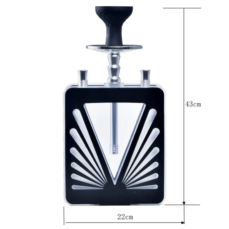 Acrylic Hookah Supplier - Arab 2 Hoses LED Light Party
