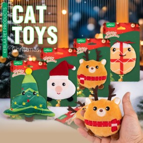 Christmas Cat Toys Manufacturer - Plush Self-Teasing Stick Boredom