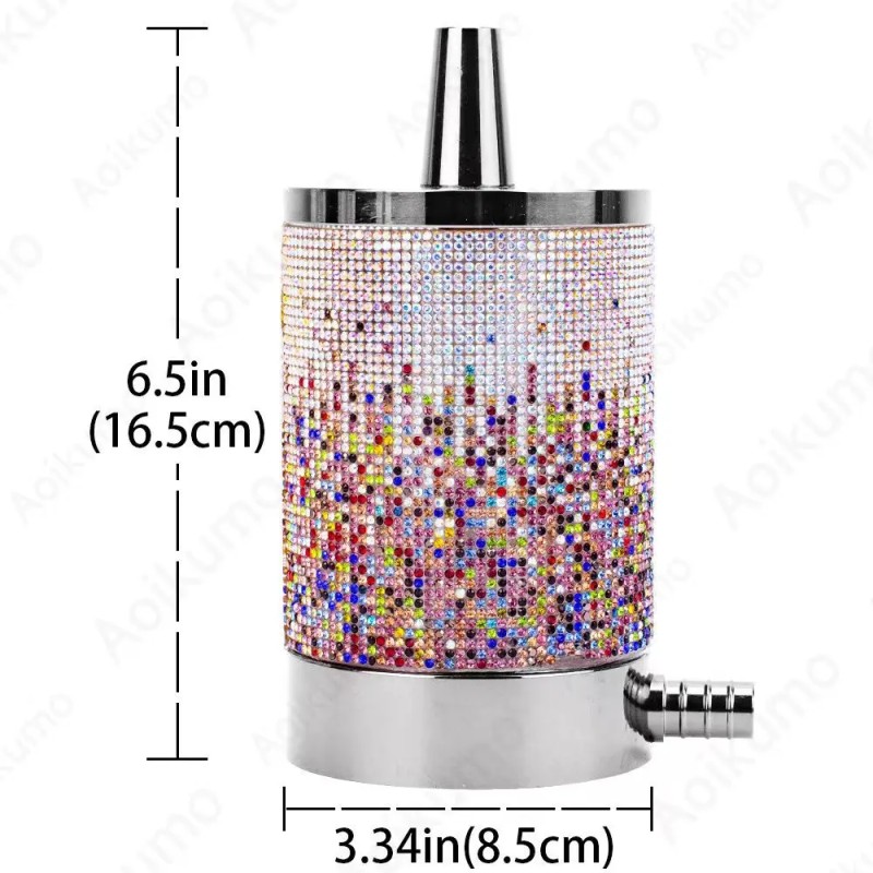 Aluminum Hookah Manufacturer - Stylish Hand-Inlaid Rhinestones