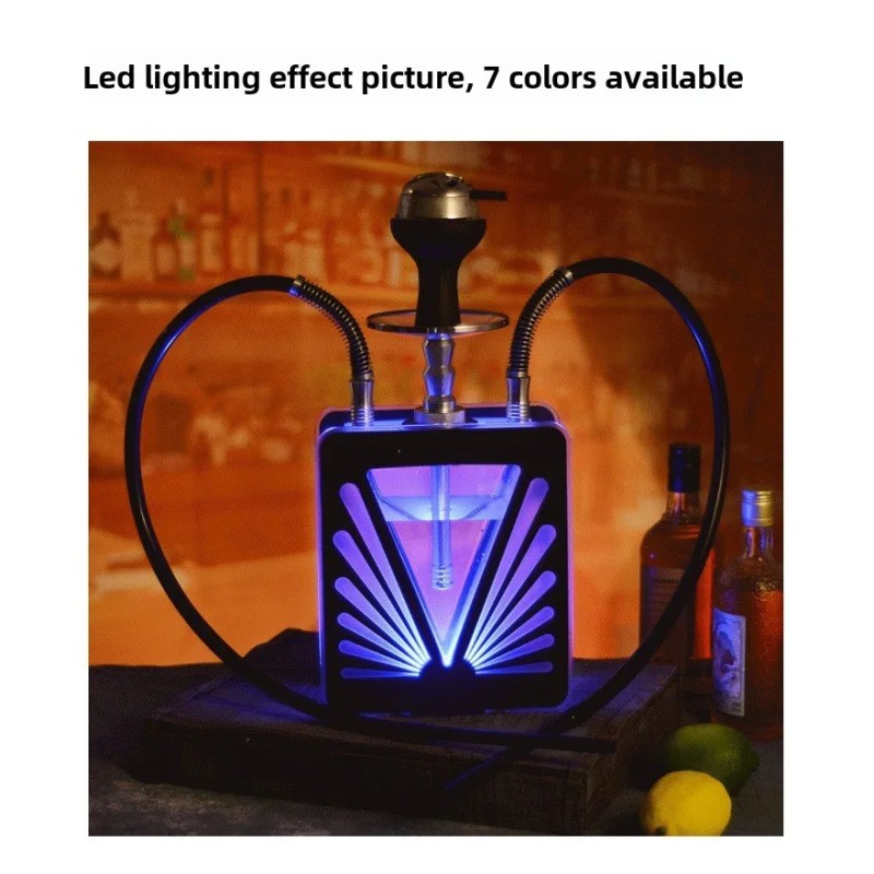 Acrylic Hookah Supplier - Arab 2 Hoses LED Light Party