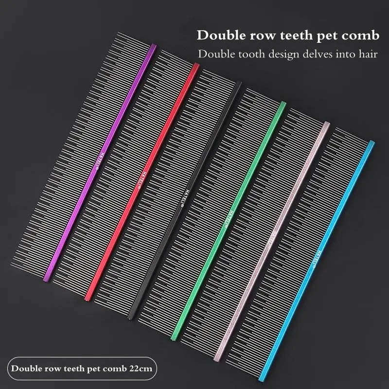 Metal Pet Comb Supplier - 22cm Stainless Steel Removes Tangles
