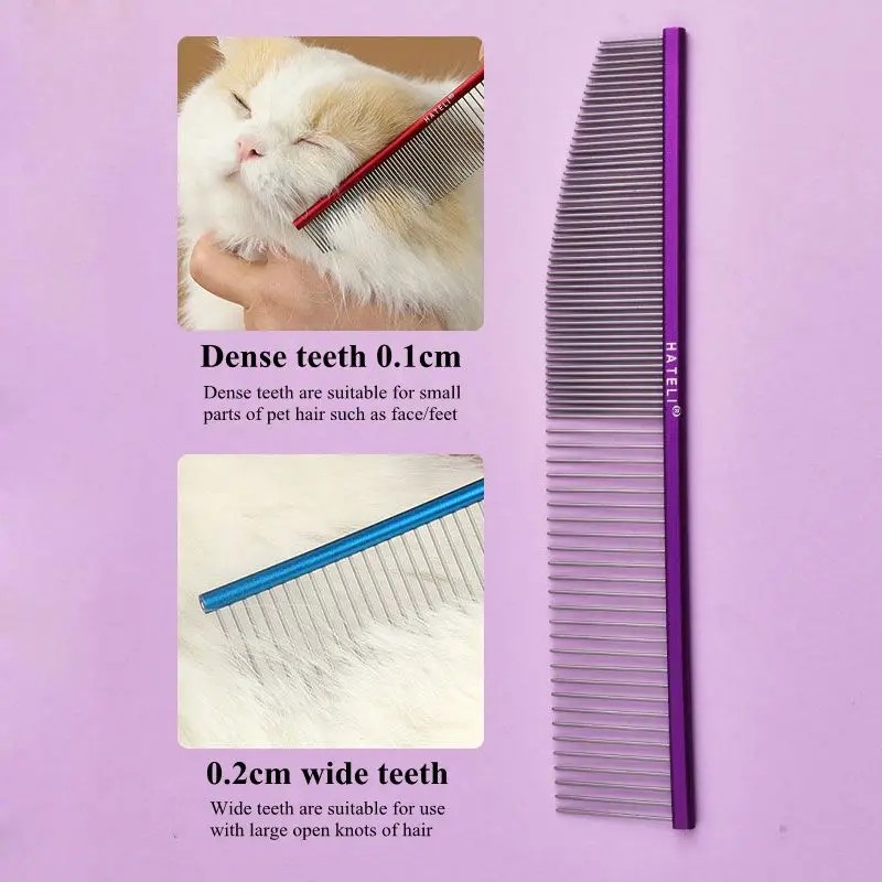 Pet Comb Manufacturer - Customized LOGO 19cm Aviation Aluminum