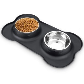Dual Pet Bowl Manufacturer - Stainless Steel Plastic Antislip