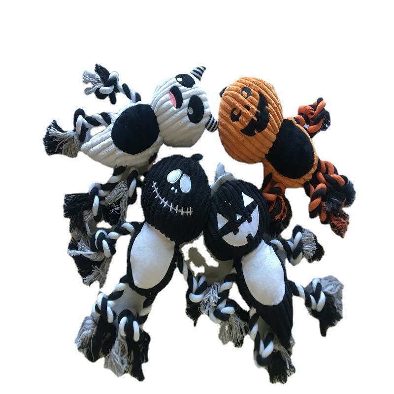 Halloween Dog Toys Manufacturer - Pumpkin Shaped Plush Cotton