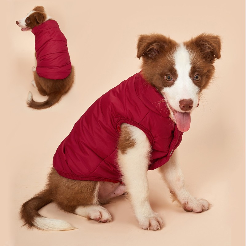 Dog Coat Manufacturer - Winter Solid Polyester Fleece Lined