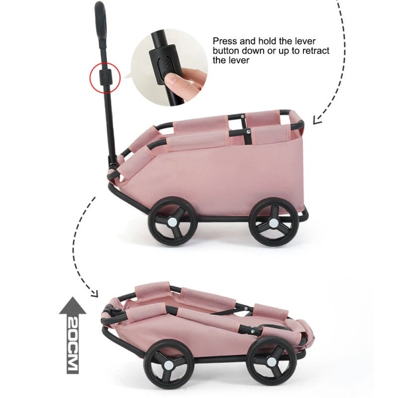 Folding Dog Stroller Manufacturer - Teddy Travel Cart 20Kg