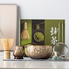 Matcha Bowl Set Factory - 8pcs Large Bowl Bamboo Whisk Tools