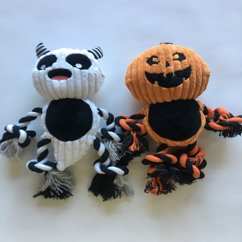 Halloween Dog Toys Manufacturer - Pumpkin Shaped Plush Cotton