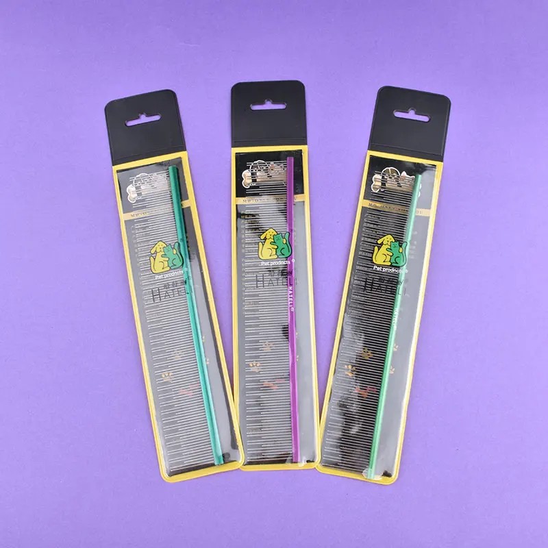 Metal Pet Comb Supplier - 22cm Stainless Steel Removes Tangles