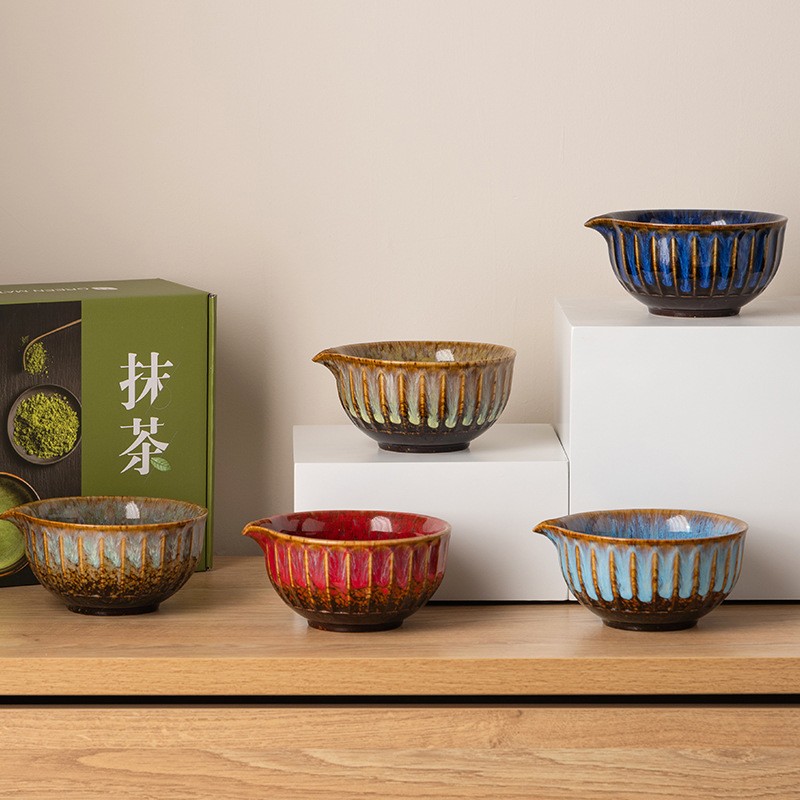 Japanese Matcha Set Supplier - 8Pcs Kiln Change Series Baibenli
