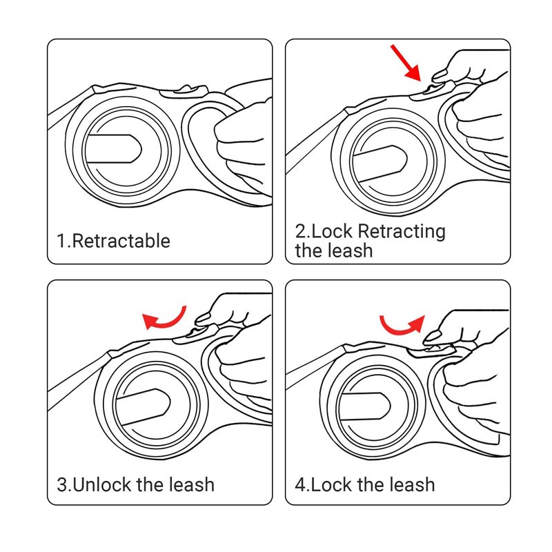 Pet Dog Leashes Factory - 3M 5M 8M Durable Plastic Automatic
