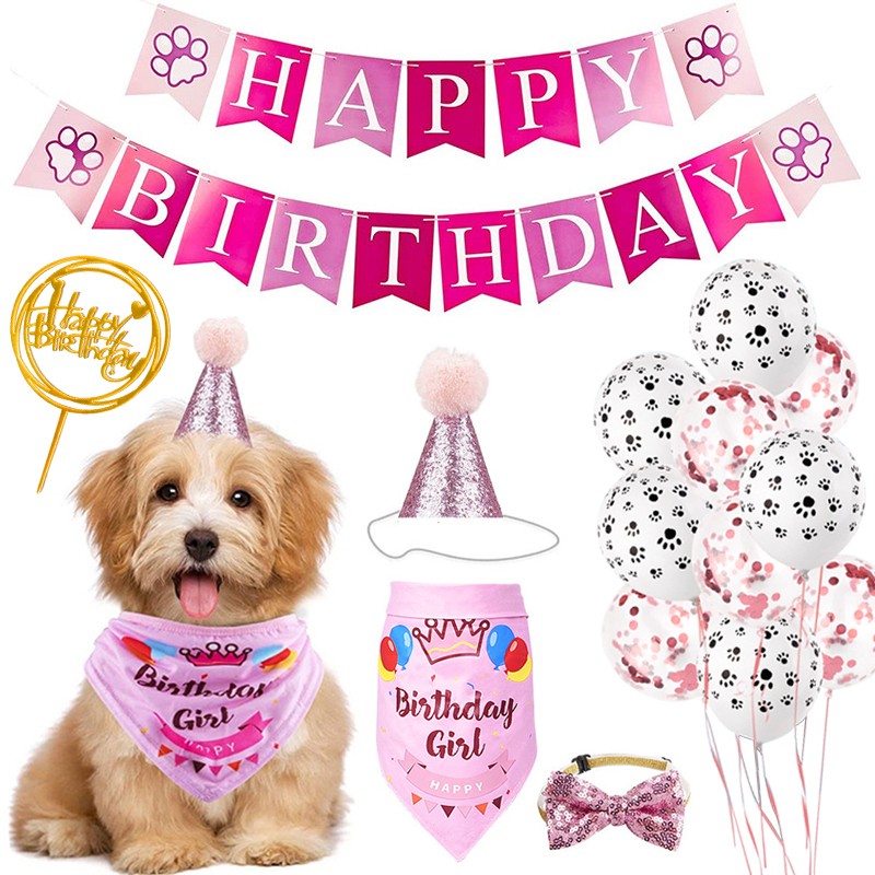 Dog Birthday Bandana Factory - Party Pull Flag Triangle Scarf