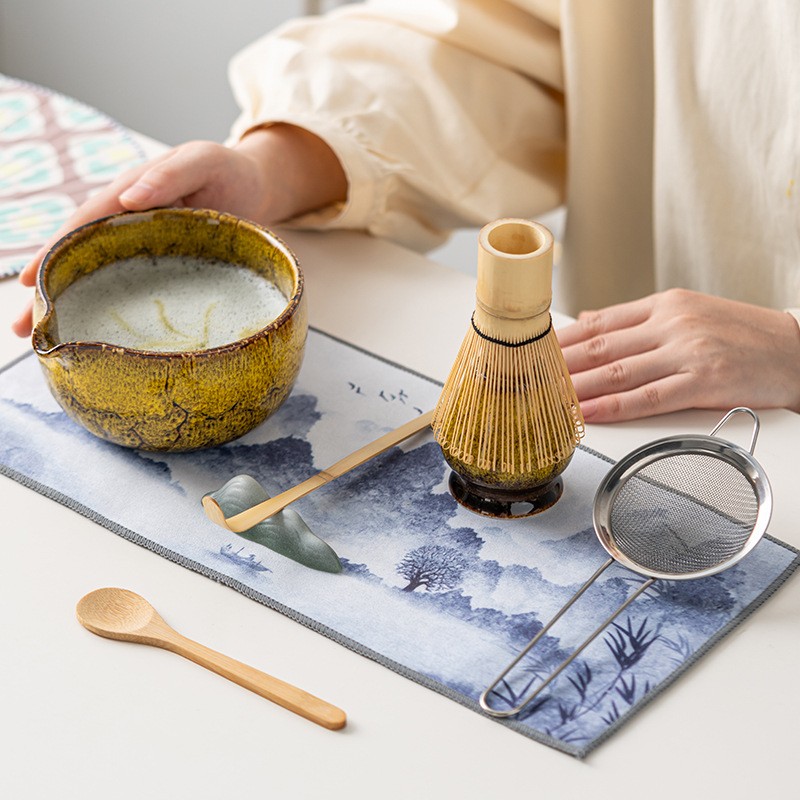 Matcha Bowl Set Factory - 8pcs Large Bowl Bamboo Whisk Tools