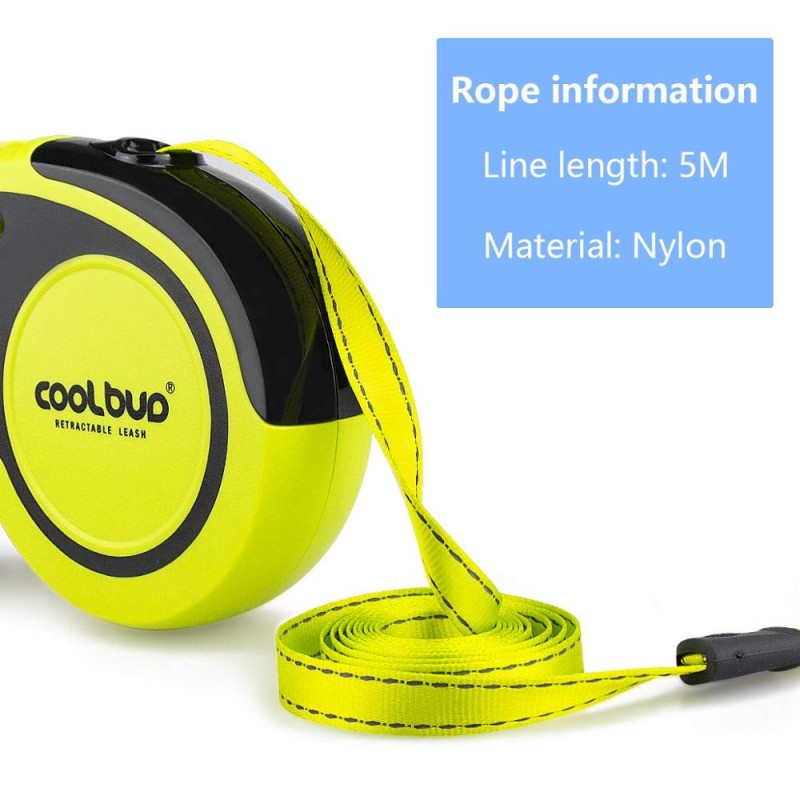Automatic Dog Leash Supplier - 5M 50KG Nylon Reflective Roulette