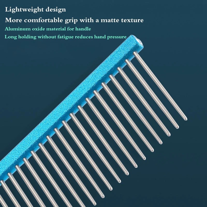 Pet Grooming Comb Supplier - 16/19cm Light Aluminum Stainless