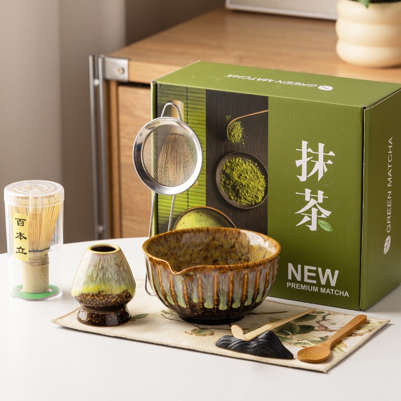 Japanese Matcha Set Supplier - 8Pcs Kiln Change Series Baibenli