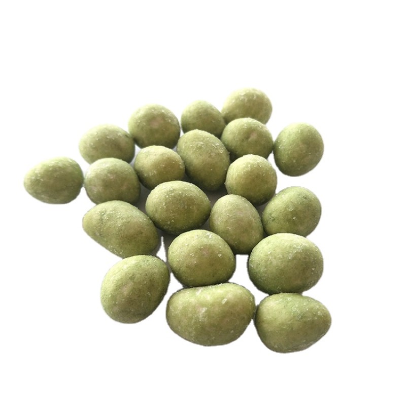 Roasted Peanuts Factory - OEM Round Wasabi Coated Natural Healthy