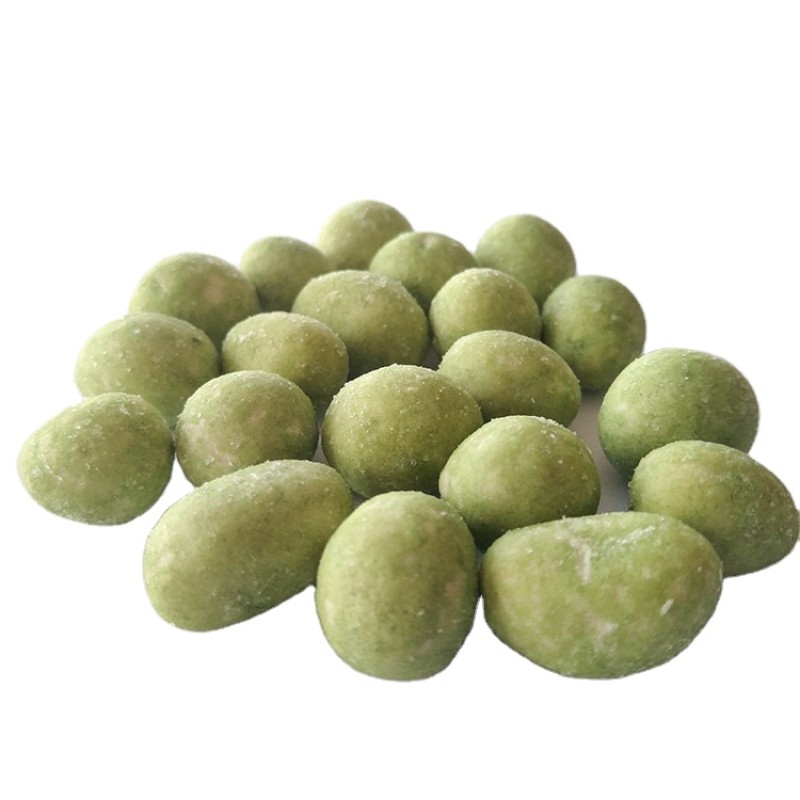 Roasted Peanuts Factory - OEM Round Wasabi Coated Natural Healthy