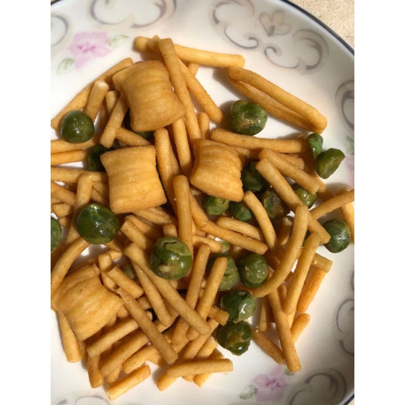 Mixed Fried Rice Crackers Supplier - OEM Vegan Green Peas Party