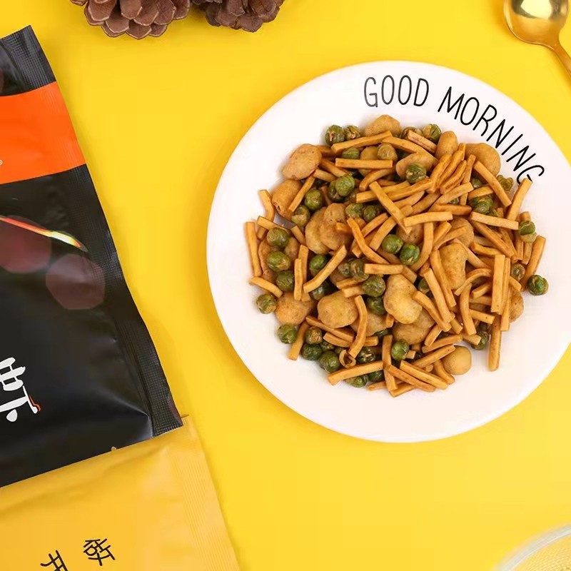 Mixed Fried Rice Crackers Supplier - OEM Vegan Green Peas Party