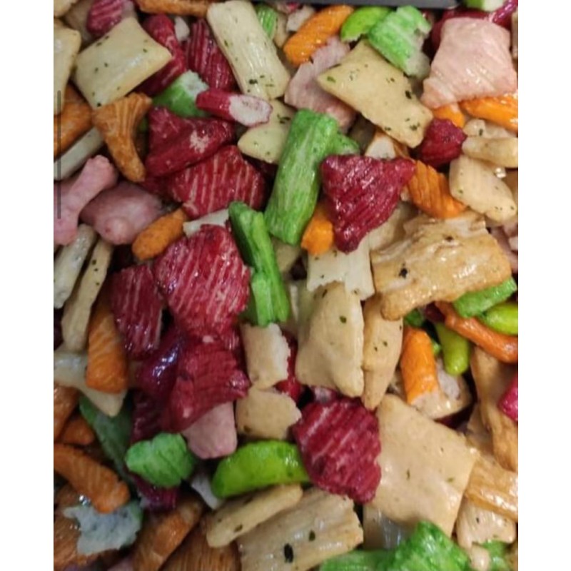 Roasted Rice Crackers Manufacturer - OEM Vegan Low Fat Colorful Crispy